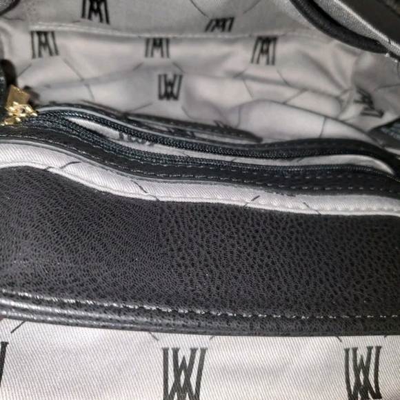 ANTONIO MELANI Black and Brown Croc-Embossed Crossbody Bag - Picture 5 of 7